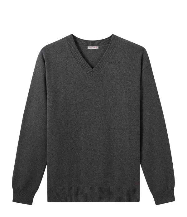 A.P.C. Pull David Cachemire Gris Chiné, Collaboration A.P.C X Jane Birkin 1