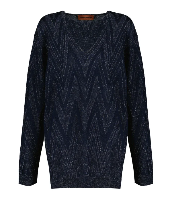 MISSONI Pull Bleu Paillettes 1