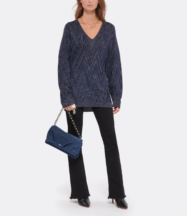 MISSONI Pull Bleu Paillettes 7