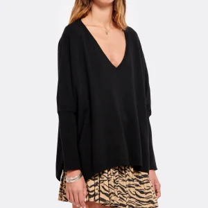 MAEVY MOUVEMENT LIBRE Pull Ominira Laine Noir 11