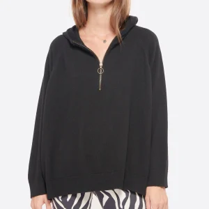 MAEVY MOUVEMENT LIBRE Pull Rivière Laine Noir 11