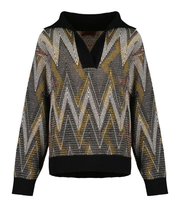 MISSONI Pull Grand Col Multicolore 1