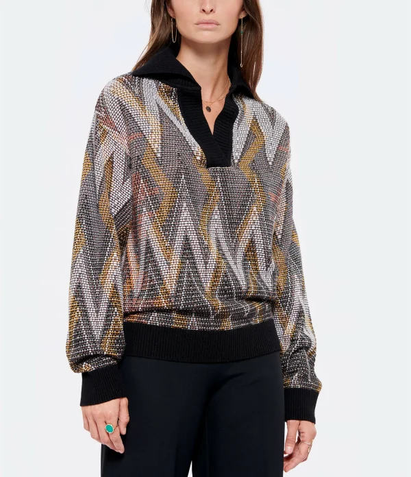 MISSONI Pull Grand Col Multicolore 4