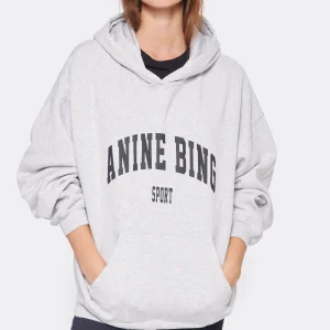 ANINE BING Sweatshirt Hoodie Harvey Coton Organique Gris 11