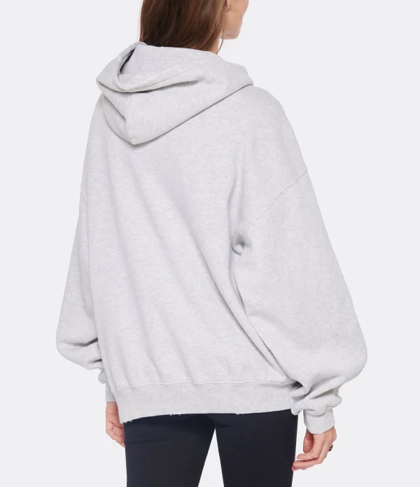 ANINE BING Sweatshirt Hoodie Harvey Coton Organique Gris 5