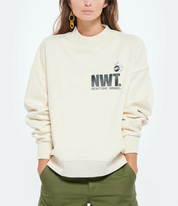 NEWTONE Sweatshirt Glover Brand Coton Naturel 4