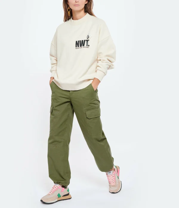 NEWTONE Sweatshirt Glover Brand Coton Naturel 5