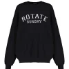 ROTATE Sweatshirt Classic Logo Coton Noir, Capsule Sunday 16