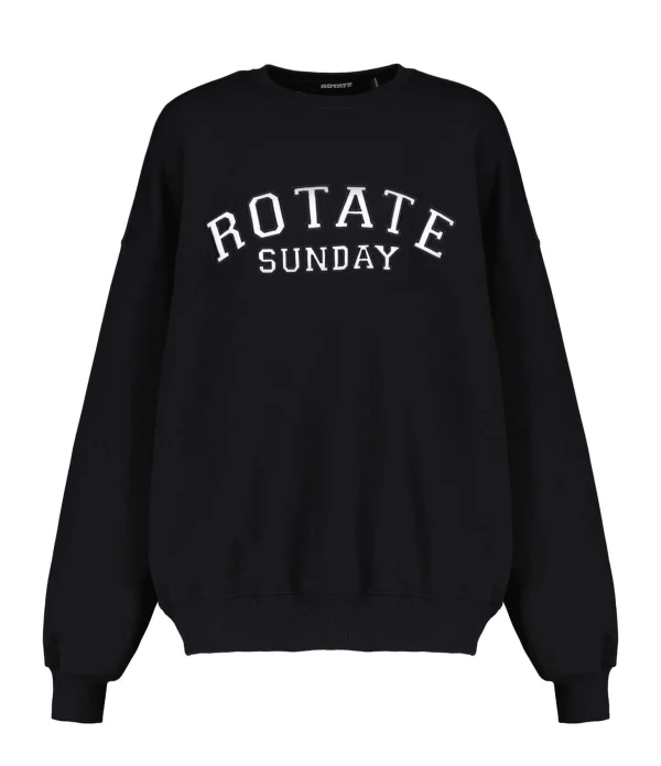 ROTATE Sweatshirt Classic Logo Coton Noir, Capsule Sunday 1