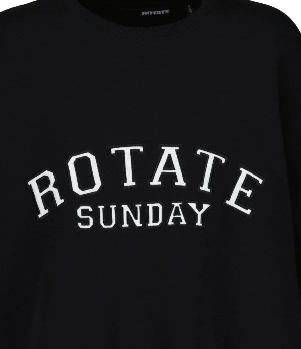 ROTATE Sweatshirt Classic Logo Coton Noir, Capsule Sunday 3