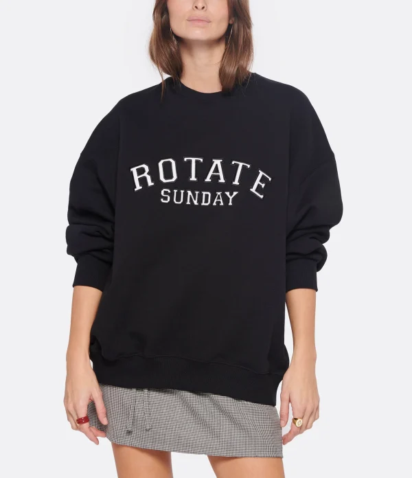 ROTATE Sweatshirt Classic Logo Coton Noir, Capsule Sunday 4