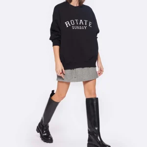 ROTATE Sweatshirt Classic Logo Coton Noir, Capsule Sunday 15