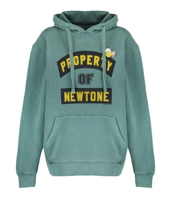 NEWTONE Sweatshirt Hoodie Jagger Property Glitter Coton Vert Forest 1