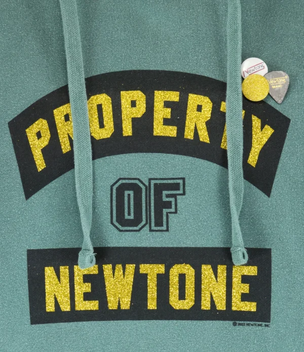 NEWTONE Sweatshirt Hoodie Jagger Property Glitter Coton Vert Forest 3