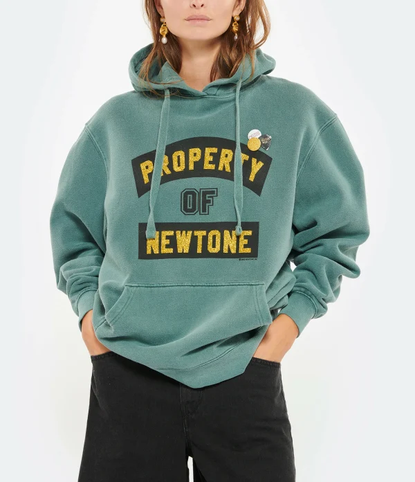 NEWTONE Sweatshirt Hoodie Jagger Property Glitter Coton Vert Forest 4