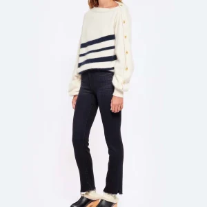 MES DEMOISELLES Pull Rayures Laine Jan Marine Blanc 13