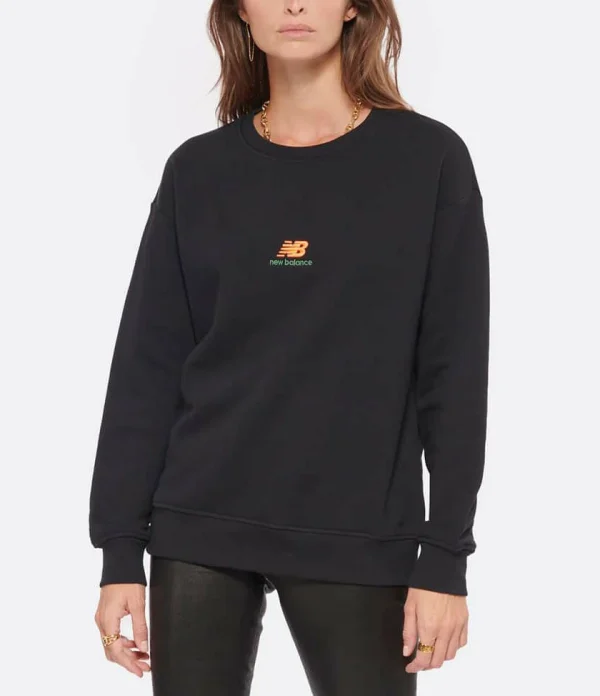 NEW BALANCE Sweatshirt NB Athletics Kim Van Vuuren Crew Coton Noir 6