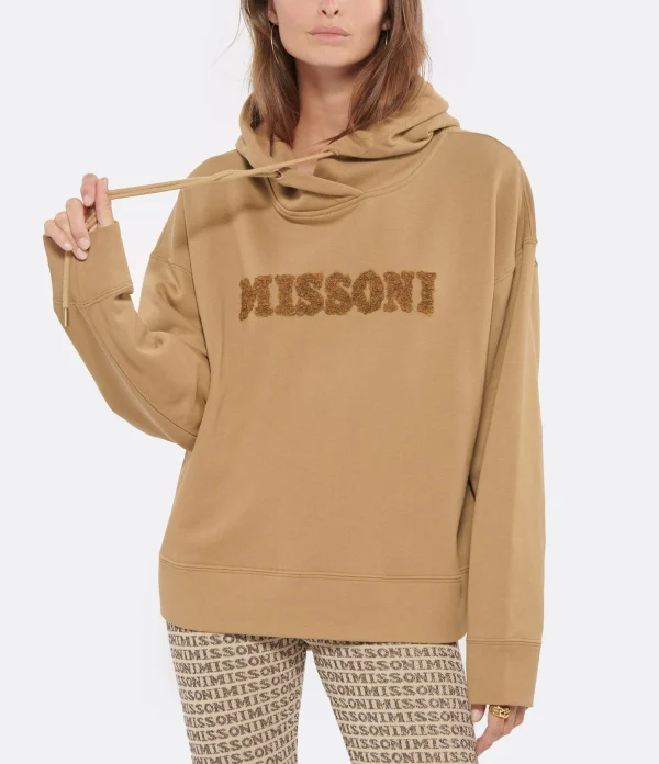 MISSONI Sweatshirt Logo Coton Marron 4