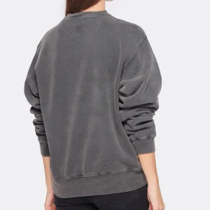 ANINE BING Sweatshirt Ramona NY Coton Organique Noir Délavé 10