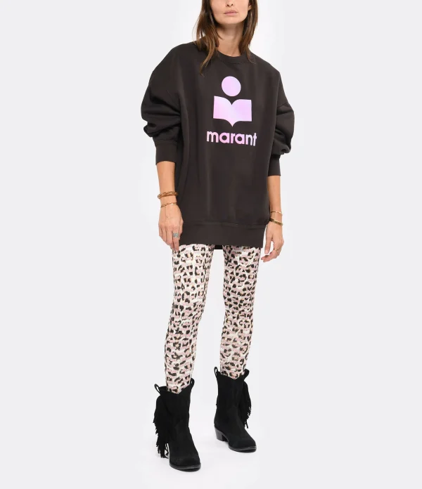 ISABEL MARANT ÉTOILE Sweatshirt Mindy Coton Noir Délavé 5