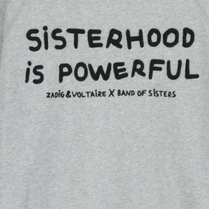 Sweatshirt Upper Coton Gris Chiné, Collaboration Zadig & Voltaire X Band Of Sisters 17