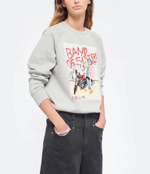 Sweatshirt Upper Coton Gris Chiné, Collaboration Zadig & Voltaire X Band Of Sisters 6