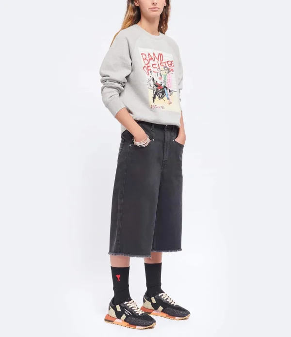 Sweatshirt Upper Coton Gris Chiné, Collaboration Zadig & Voltaire X Band Of Sisters 7