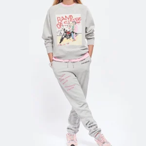 Sweatshirt Upper Coton Gris Chiné, Collaboration Zadig & Voltaire X Band Of Sisters 27