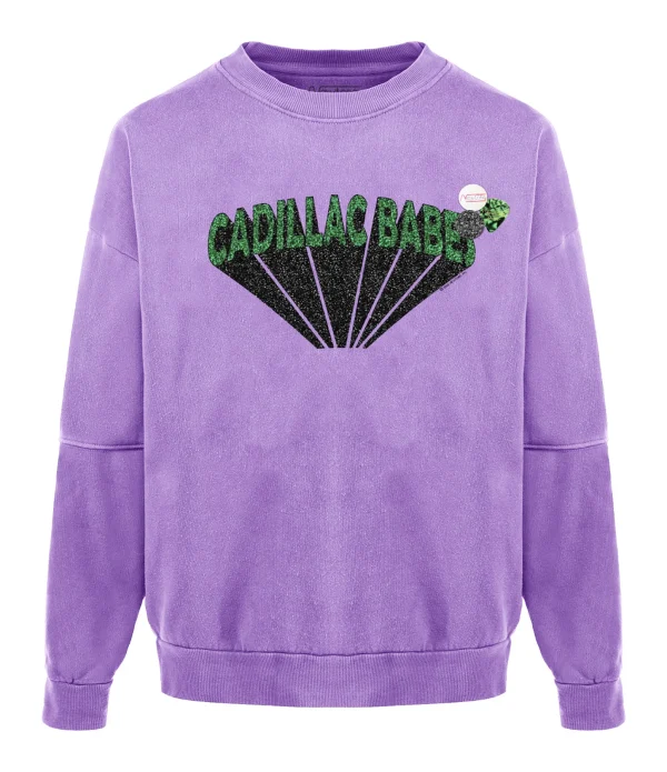 NEWTONE Sweatshirt Roller Cadillac Coton Violet 1