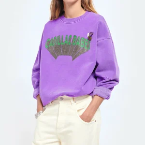 NEWTONE Sweatshirt Roller Cadillac Coton Violet 8