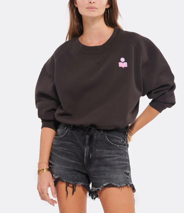 ISABEL MARANT ÉTOILE Sweatshirt Margo Coton Noir Délavé 4