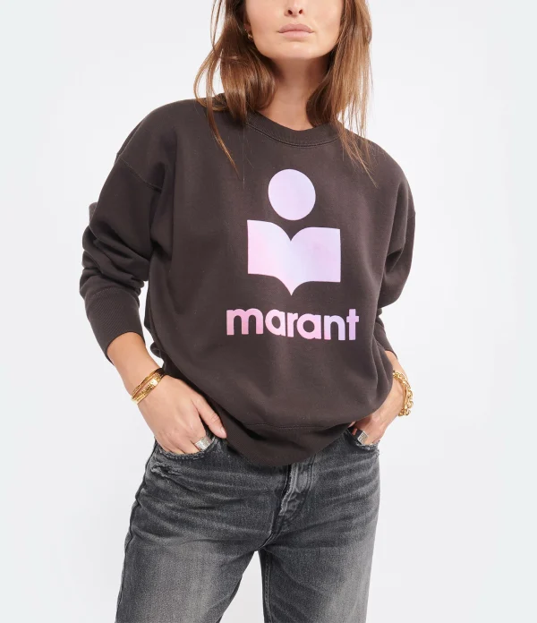 ISABEL MARANT ÉTOILE Sweatshirt Mobyli Coton Noir Délavé 3