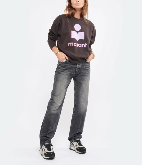 ISABEL MARANT ÉTOILE Sweatshirt Mobyli Coton Noir Délavé 4