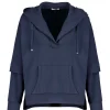 HANA SAN Sweatshirt Hoodie Pol Coton Bleu Nuit 14