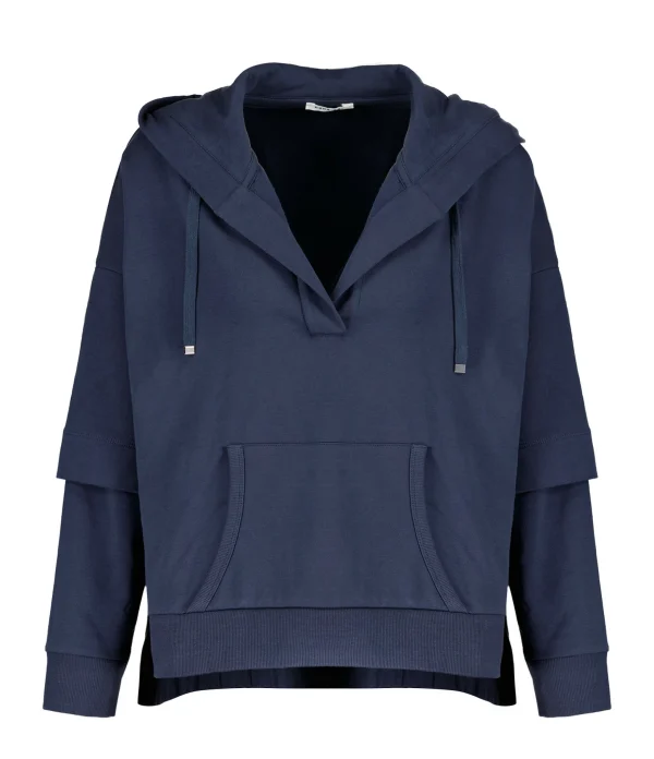 HANA SAN Sweatshirt Hoodie Pol Coton Bleu Nuit 1