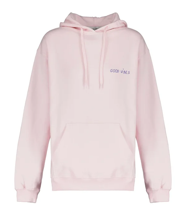 MAISON LABICHE Sweatshirt Réaumur Good VibesCoton Biologique Rose 1