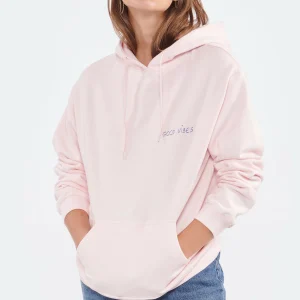 MAISON LABICHE Sweatshirt Réaumur Good VibesCoton Biologique Rose 11