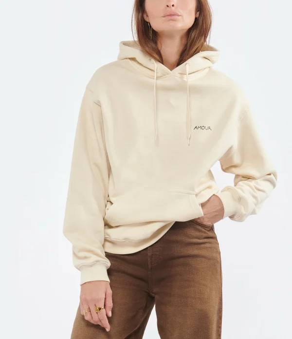 MAISON LABICHE Sweatshirt Réaumur Amour Coton Biologique Beige 3