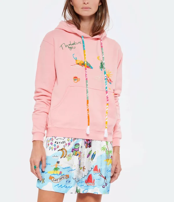 MIRA MIKATI Sweatshirt Coton Rose 4