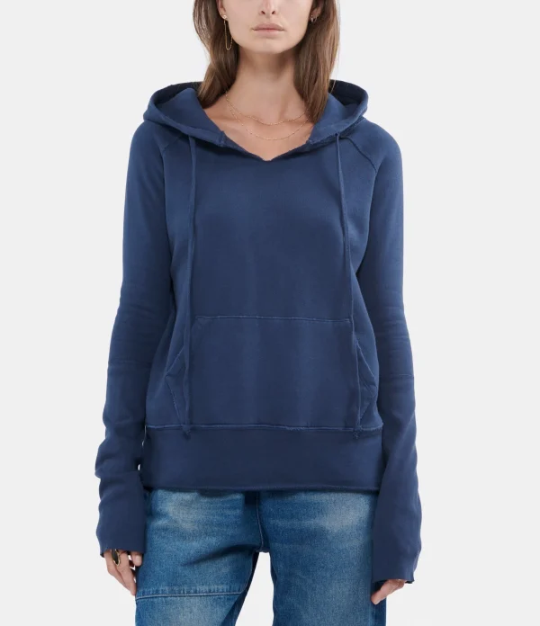 NILI LOTAN Sweatshirt Janie Coton Bleu Canard 4