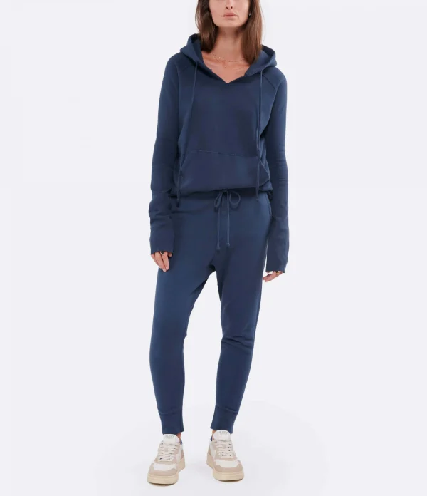 NILI LOTAN Sweatshirt Janie Coton Bleu Canard 5