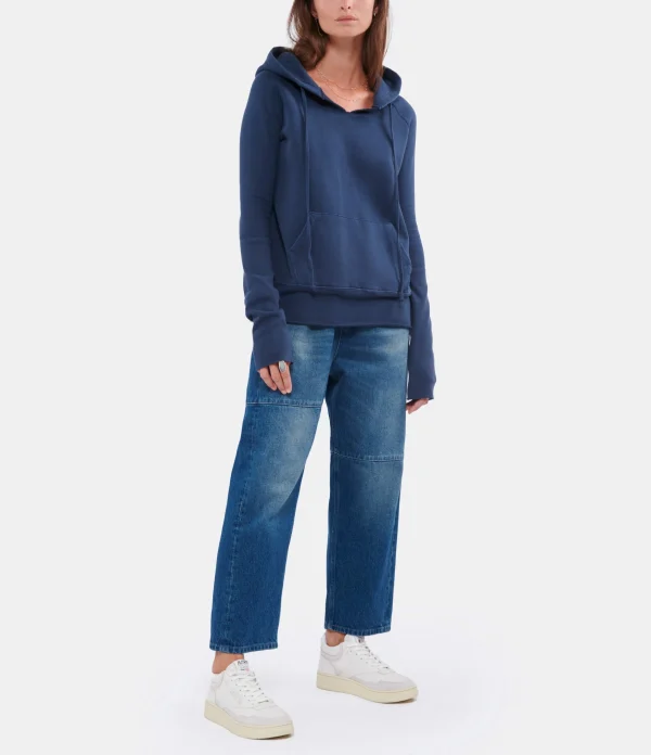 NILI LOTAN Sweatshirt Janie Coton Bleu Canard 6