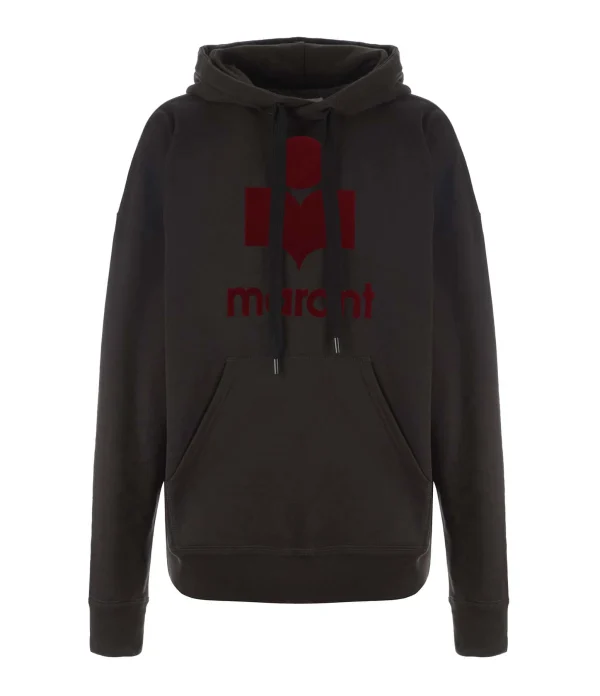 ISABEL MARANT ÉTOILE Sweatshirt Mansel Coton Organique Noir Rouge 1