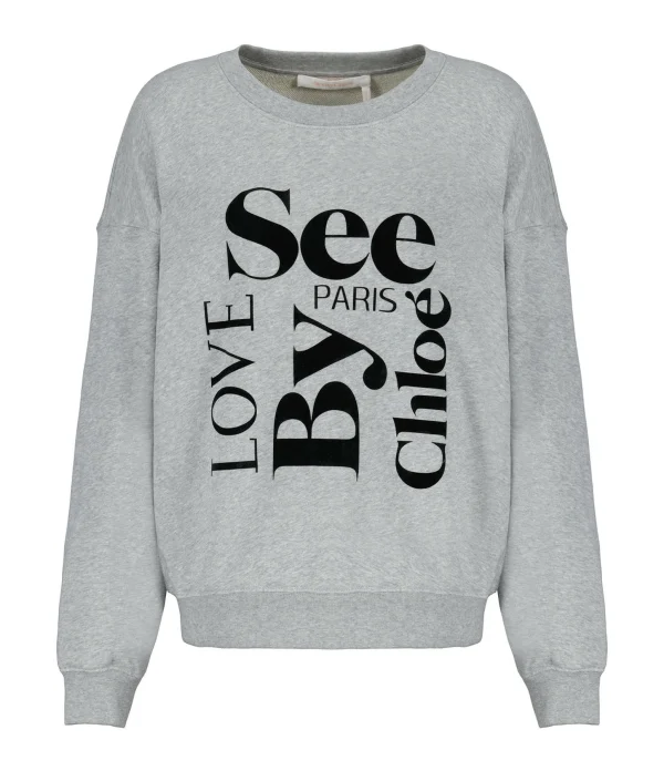 SEE BY CHLOE Sweatshirt Coton Gris 1