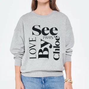 SEE BY CHLOE Sweatshirt Coton Gris 11