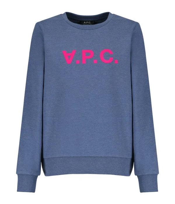 A.P.C. Sweatshirt Viva Neon Coton Marine 1