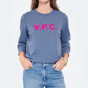 A.P.C. Sweatshirt Viva Neon Coton Marine 11