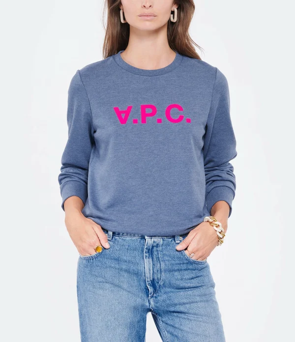 A.P.C. Sweatshirt Viva Neon Coton Marine 4