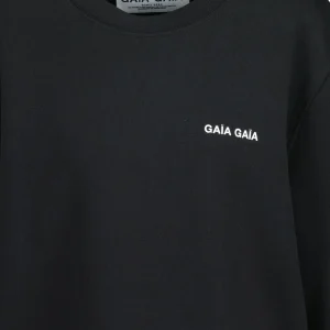 GAÏA GAÏA Sweatshirt Oversized Crystal Coton Noir Strass 10