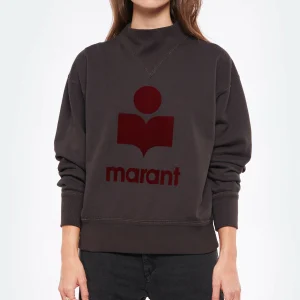 ISABEL MARANT ÉTOILE Sweatshirt Moby Coton Organique Noir Délavé 11